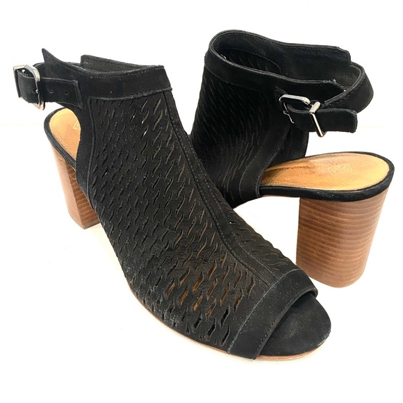 Antonio Melani suede peep toe  block heel - Picture 3 of 7